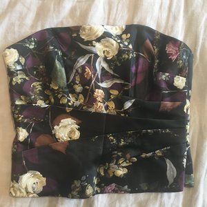 NWT Kay Unger floral corset bustier top 4 small